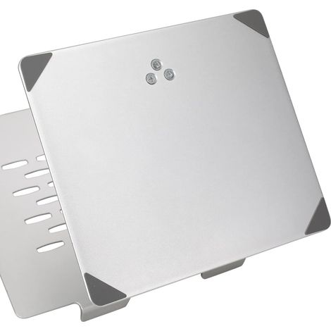 Basics Support Ergonomique pour Ordinateur Portable, Multi-Angle avec Ventilation Thermique, Charnières Préserrées pour Meilleure Stabilité, Compatible avec Ordinateurs 25,4cm - 43,2cm, Argent (1/5)