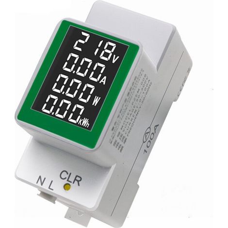 Medidor de voltaje y corriente digital multifunción con pantalla AC 50-300V/100A, comprobador y vatímetro.