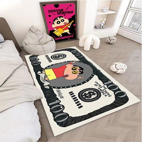 Tapis - 40 x 120 cm - Motif Dollar Dessin Animé - Polypropylène - Salon Chambre Chevet - 1 Pièce (1/4)