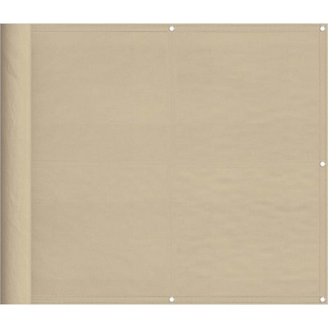 Balcony Screen Beige 90x800 cm 100% Polyester Oxford vidaXL