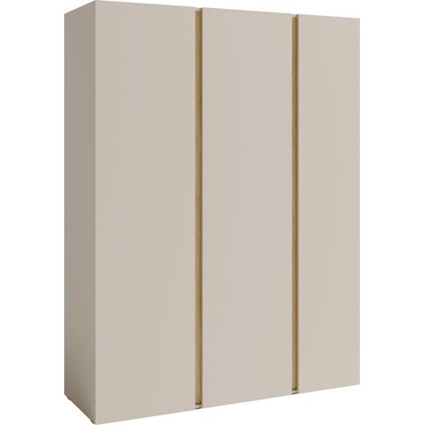 Armario Fiosono 100, Beige + Roble claro, 195x145x50cm, Puertas de armario: Con bisagras, Número de estantes: 0