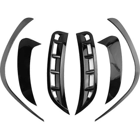 6 piezas de divisores de parachoques delantero y trasero para coche W167 2020, negro brillante (1/5)