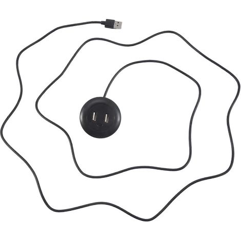 Hub USB de bureau avec trou intégré, chargeur USB Type-C 3 en 1 (1/5)