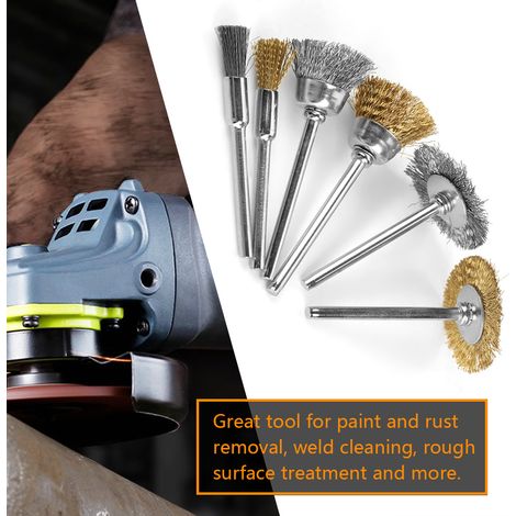 36 Pièces Brosse Métallique Laiton et Acier, Jeu de Brosses à Polir avec Roues Plate et Tasse, Kit pour Outils Rotatifs (1/5)