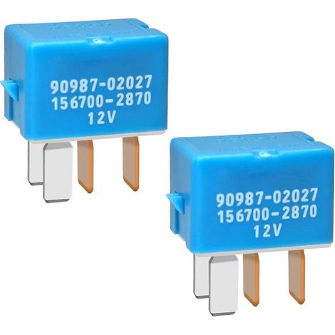 Relais 90987-02027 (lot de 2), relais CA 4 broches pour systèmes électriques automobiles - 90080-87026 90987-02028. Compatible avec Toyota, Lexus et autres véhicules de 1997 à 2014. (1/5)