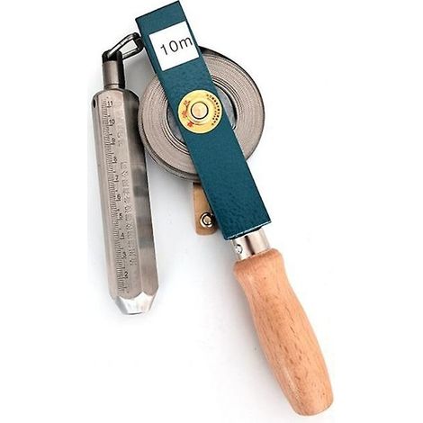 Misuratore di nastro manuale per serbatoi di petrolio, misuratore di nastro per serbatoi di petrolio in acciaio al carbonio antideflagrante con linee a piombo in ottone, 10 metri