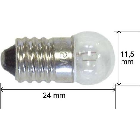 LAMPE SPHERIQUE 11,5X24MM E10 POUR APPAREIL DIVERS MARQUES