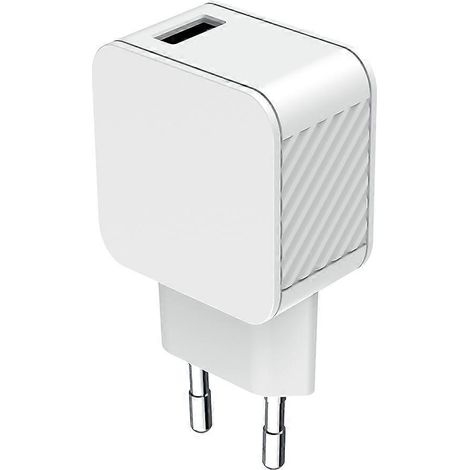 Compatible avec le chargeur mural USB-A QC3.0 30 W, charge rapide universelle, blanc. (1/5)