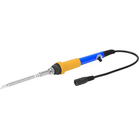 Fer à souder électrique à température réglable, fonction de chauffe rapide, kits de bricolage, 200-400℃, DC 12-24V (bleu-jaune) (1/5)