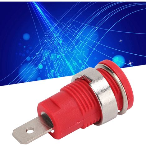 50 Pièces Douilles Banane 4mm Haute Conductivité Longue Durée de Vie Accessoires de Test Électrique Rouge (1/5)