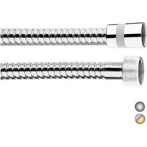 FLÉXIBLE DE DOUCHE EN LAITON À DOUBLE AGRAFAGE Dimensions : 150 cm - Chrome