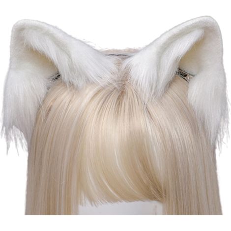 1 Diadema con orejas de gato, accesorio de disfraz de piel sintética, para Halloween, fiestas, carnavales, adultos y niños. (1/5)
