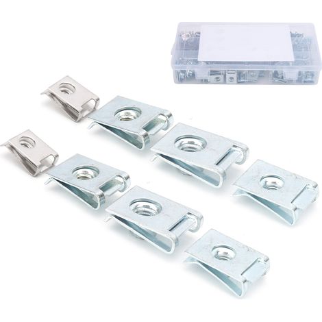 160Pcs Écrous à Clip Cheminée Inox 304 Fixation M4 M5 M6 M8 Auto Moto (1/5)