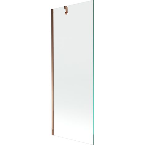 Mexen Next 1-flügelige Badewannenabtrennung 70 x 150 cm, transparent, roségold - 895-070-000-00-00-60
