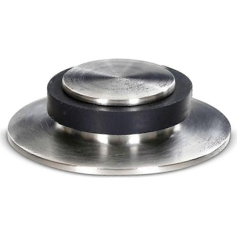 Butée de porte en acier inoxydable - Butée de porte au sol - Entretoise murale - 5,3 cm, Hauteur : 1 (1/3)