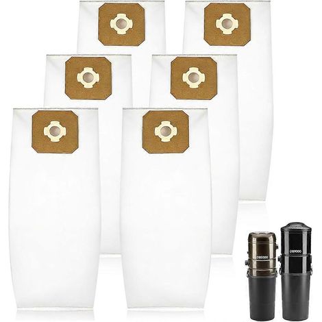 6 Gallons 9520 Central Aspirateur Bags – pour Vacuflo DB5000 DB7000 DB8000 DB9000 & Maxum 5 7 9 Central Aspirateur Systems – 6pcs (1/5)