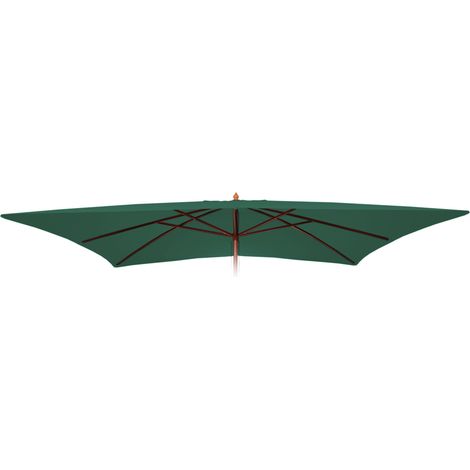 Toile de rechange pour parasol Florida 3x4m, Toile de rechange pour parasol, polyester, vert (1/5)