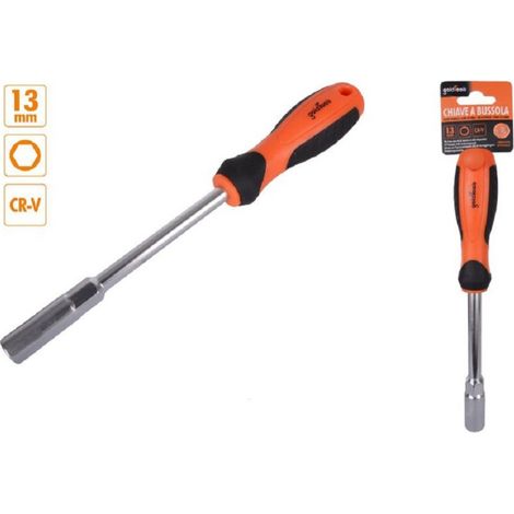 TRADE SHOP - Chiave A Bussola Esagonale 13mm Cacciavite Cr-v Con Impugnatura Ergonomica 94869 - (1/2)