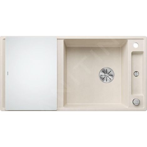 Blanco Axia III XL 6 - Évier en silgranit 100x51 cm, avec commande de vidage et accessoires, InFino, blanc doux 527051 (1/3)