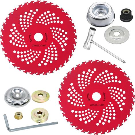 Lames pour débroussailleuse (lot de 2) – 9 pouces / 36 dents – Lames pour débroussailleuse et coupe-bordures (1/5)