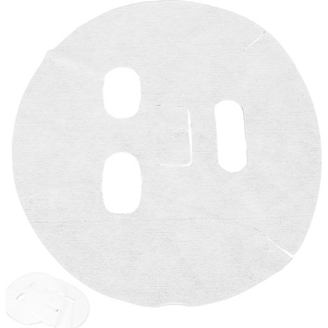 50 masques faciaux en papier jetables en coton pour usage domestique, salon de beauté ou autre. (1/5)