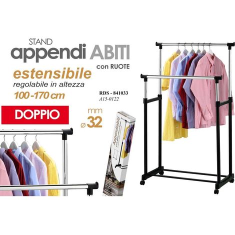 Appendiabiti doppio ø32 mm 100-170 h