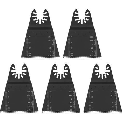 Oscillating saw blades, pack of 5, 65 mm, for plastic, wood, metal, universal, compatible with Fein Multimaster, Dremel, Bosch, Makita, Dewalt (1/5)