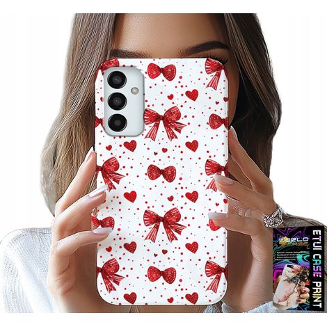 Hülle für Samsung Galaxy M13 4G – modisches rotes Schleifenmuster (1/5)