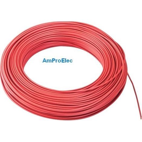 Fil électrique souple HO5/7-VK 0,5-0,75-1-1,5-2,5 mm² 5-10-15-20 m 12 Couleurs Section: 1 mm² - Couleur: Rouge - Longueur: 15 Mètres
