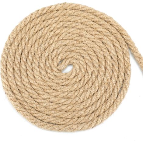 1 Corde Jute 10mm,4 Plis,Naturel,Jardinage,Camping,Décoration