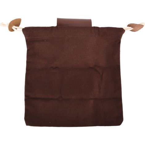 Sac de ceinture en cuir pour cueillette de fruits, idéal camping et randonnée - Marron