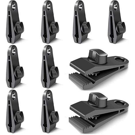 Clips De Bâche - Accessoires De Fixation Résistants Au Vent Et Uv - Pour Camping Et Jardinage - Lot De 10 Pièces (1/5)
