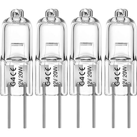 ampoules halogènes G4 AC longue durée de vie type JC Lot de 4 12 V 20 W (1/5)