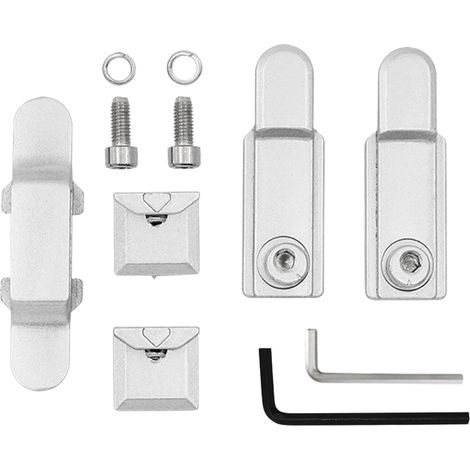 Zinc alloy window locking point set for aluminum doors and windows with hex key, silver finish (A) (1/5)