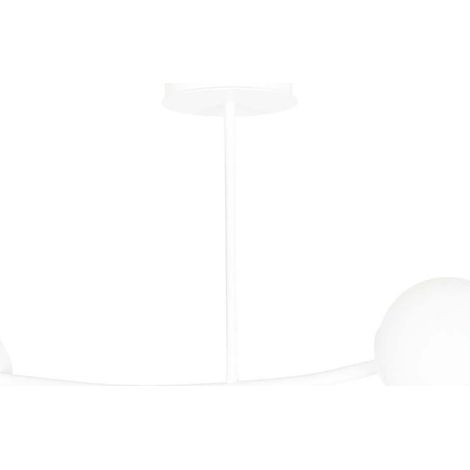 Plafoniera Contemporaneo Krishna Acciaio Bianco 2 Luci E14 Ip20 (1/5)