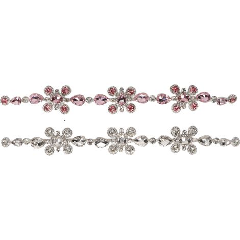 2PCS Chaîne à franges Strass Cristal Verre Diamant Déco Artisanat Mariage Fête (1/5)