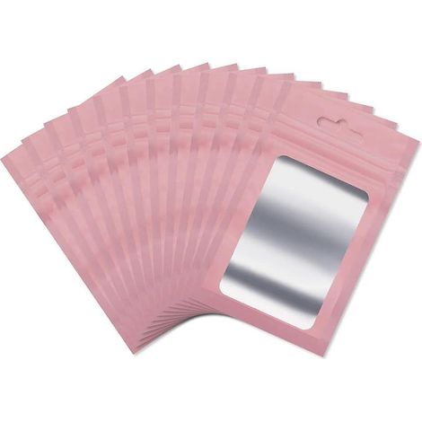 200 sacs en aluminium rose de 8 x 13 cm (1/5)