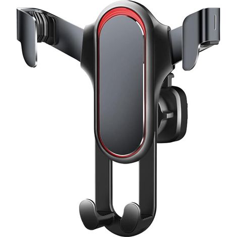 Support de téléphone pour grille d'aération de voiture, rotation à 360°, fixation par gravité, compatible avec les téléphones de 4,7 à 7,2 pouces, gris (1/5)