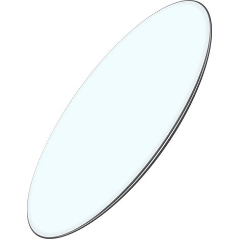 Plateau de table rond en verre trempé 91,5cm épaisseur 0,72cm robuste et élégant pour salon bureau design moderne transparent (1/5)