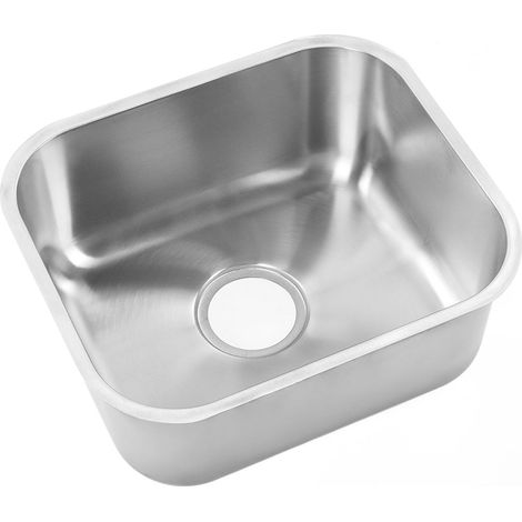 Lavabo en acier inoxydable 430 x 370 x 180 mm, résistant à la rouille, grande capacité, pour camping-car, yacht et caravane. (1/5)