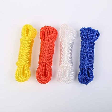 10 m en plein air multi-usages longue corde à linge  corde à linge en nylon garage corde à linge corde à linge corde camping escalade corde parasol（5pcs）couleur aléatoire (1/5)