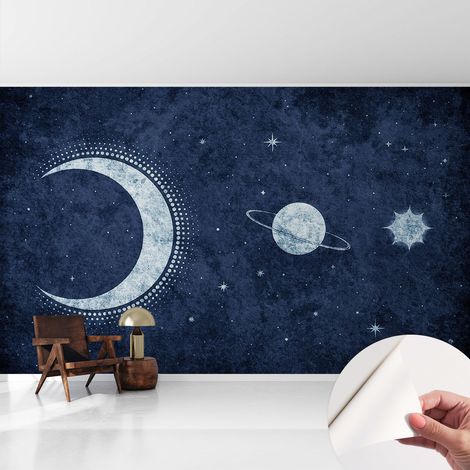 Carta da parati adesiva - lavabile - decorazione murale - per cucina - pellicola decorativa Motivo stellato 416x254 cm (1/5)