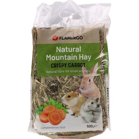 Foin de montagne aux carottes 500 g pour rongeurs - Flamingo (1/3)
