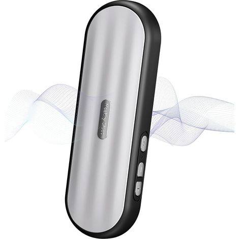Altavoz Bluetooth privado debajo de la almohada negra: ayuda portátil para dormir mediante conducción ósea con relajación por ruido blanco. (1/5)