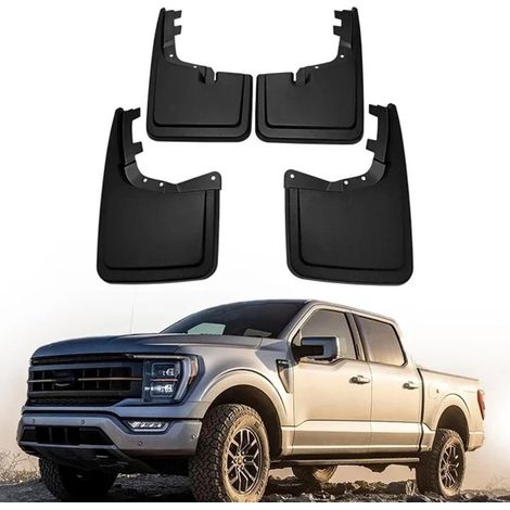 Mudguards, tire mudguards, and soft rubber mudguards suitable for 2021 Ford F-150 vehicles. (1/4)
