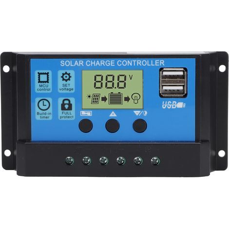 PWM photovoltaic system, off-grid solar controller, 12V/24V (10A) self-adaptive charging (1/5)