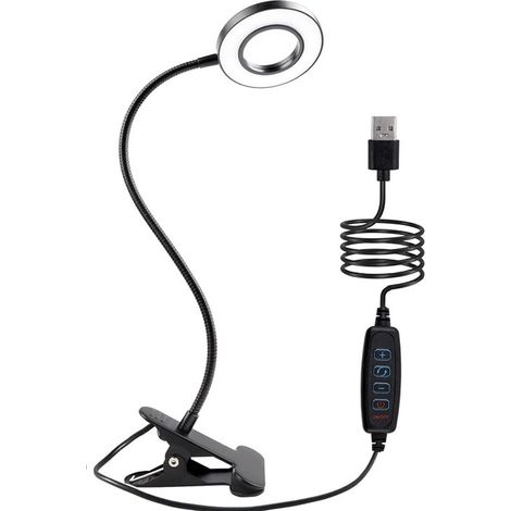 Lampe De Bureau A Pince - 48 Led - Bras Flexible 360 Degres - 3 Modes D Eclairage - Pour Lecture Travail Et Detente - 1 Unite (1/5)