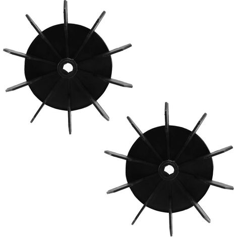 2x Pales de ventilateur de rechange noires pour moteur de compresseur d'air, alésage intérieur de 0,5 pouce, 10 unités (1/4)