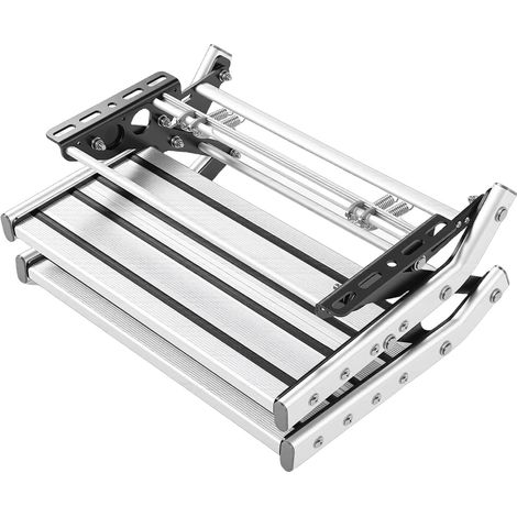 Marches pour Camping-Car, Escalier d'entrée Rétractable Manuel en 2 étapes, capacité de Charge de 400 LB, Plaque Pliable en Alliage d'aluminium Antidérapant avec Surfaces Antidérapantes pour (1/4)