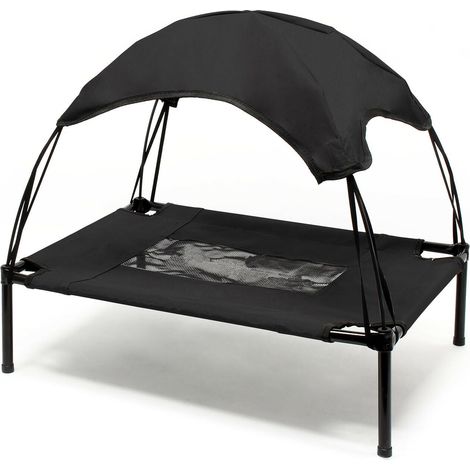 Tumbona para perros 122 m 30 kg máx. Cama elevada protección solar XL relax negro 160000532 (1/3)